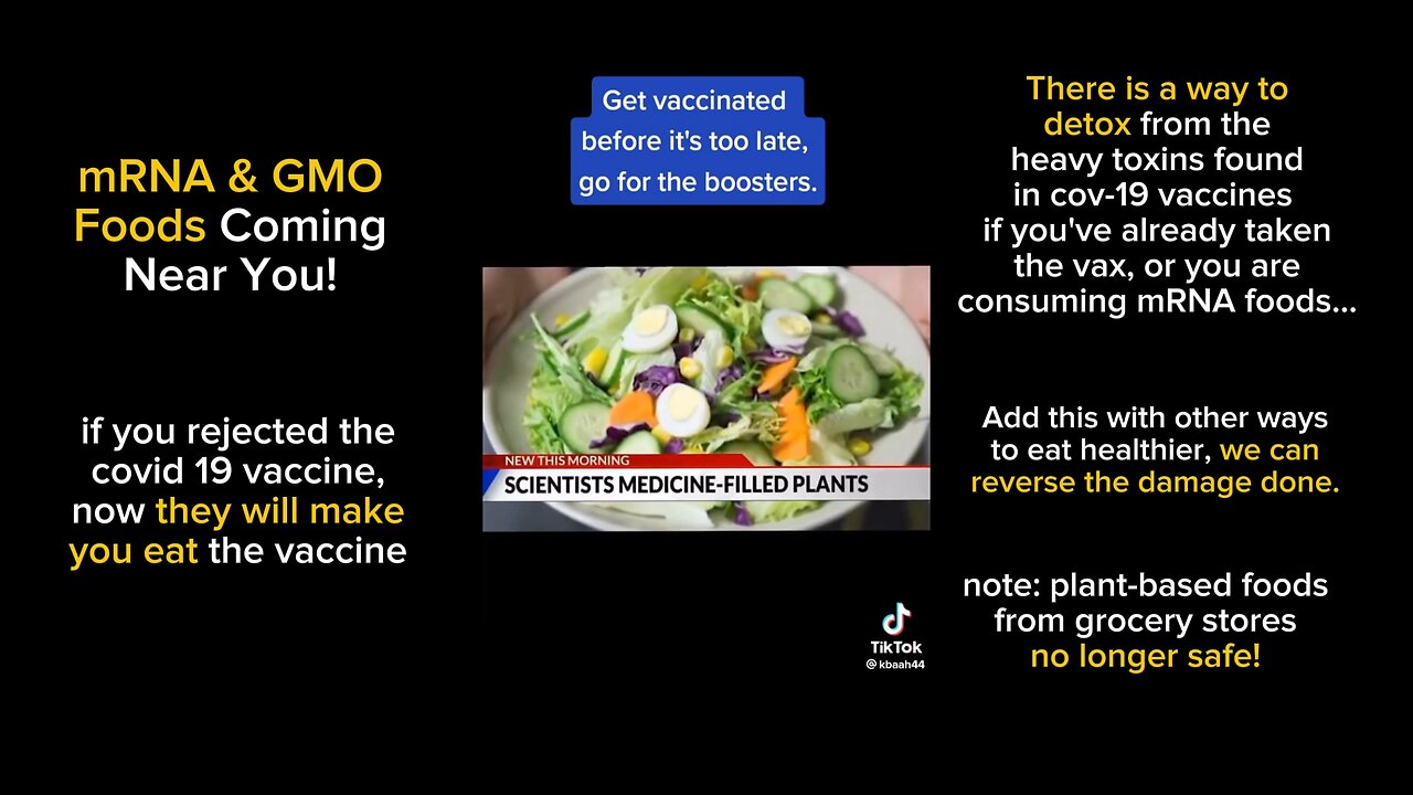 mRNA Vaccines Now In Our Foods 💉🍵