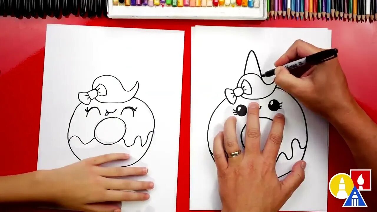 How To Draw A Cute Unicorn Doughnut