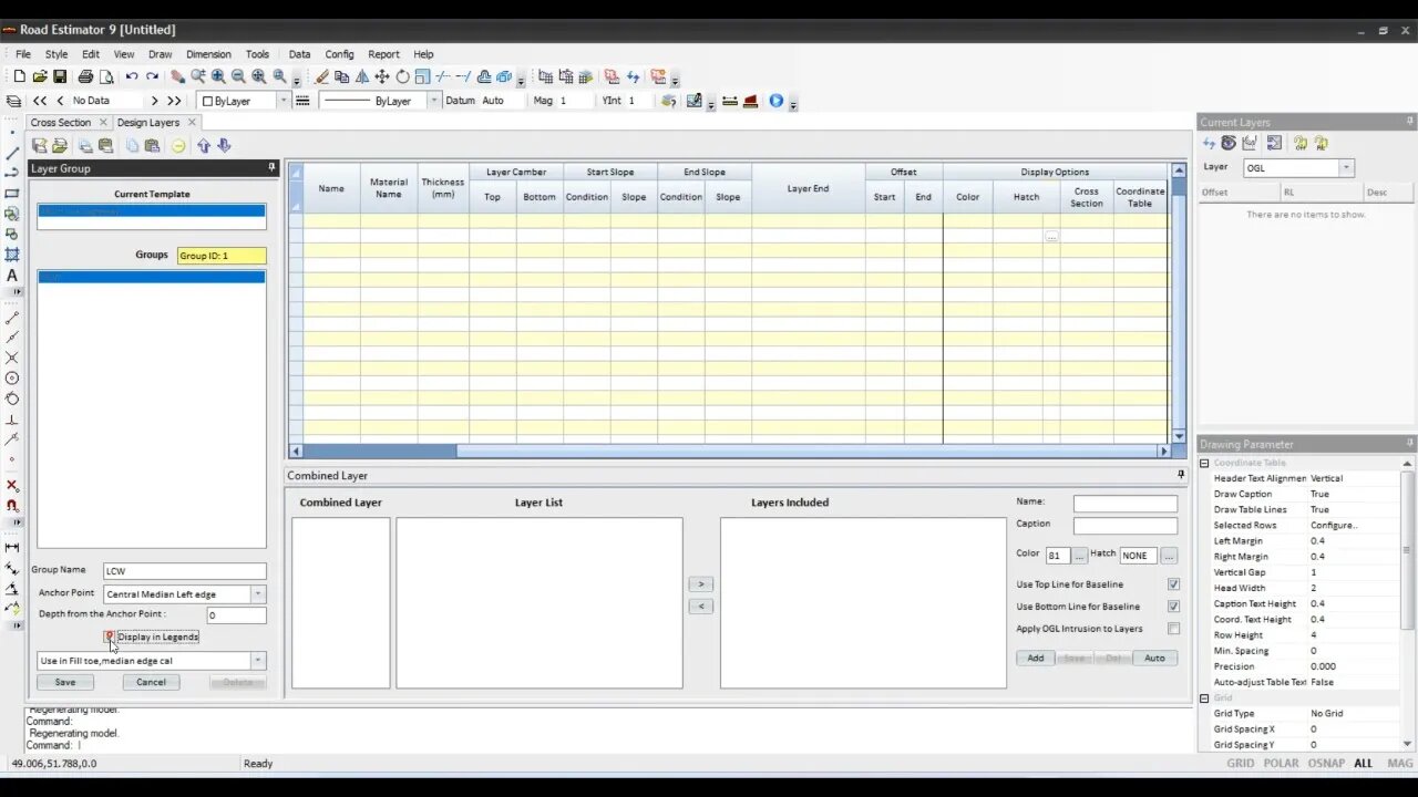 How to Create Design Layers & Road Cross Section in Road Estimator|