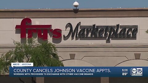 County cancels Johnson & Johnson vaccine appointments