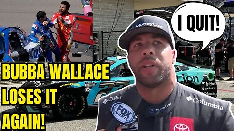 Bubba Wallace Has MELTDOWN During Echopark Automotive Grand Prix NASCAR Race! "I QUIT"