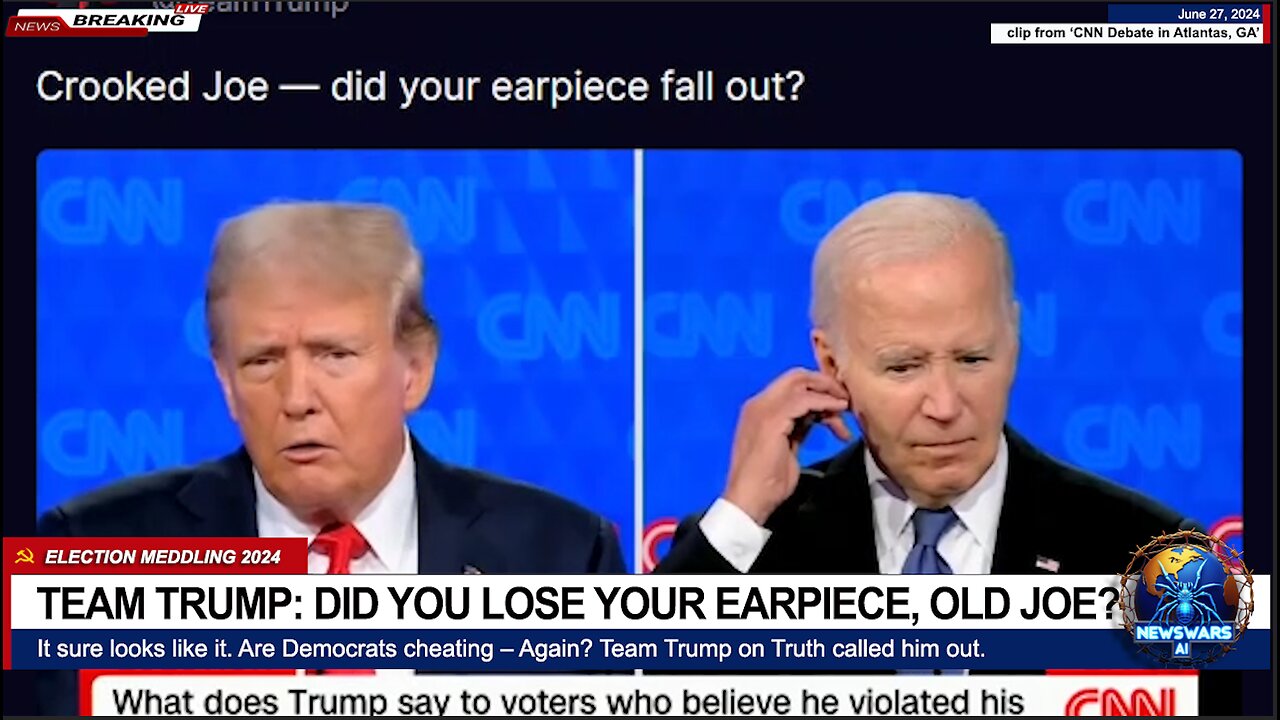 TEAM TRUMP: DID YOU LOSE YOUR EARPIECE, OLD JOE?