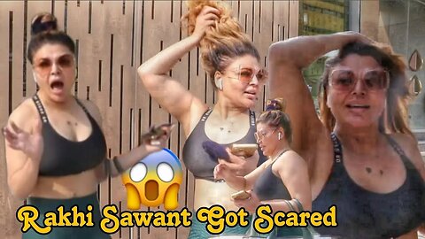 Ohhh No Rakhi Sawant Got Scared After Watching Media Outside GYM | Rakhi Sawant Masti With Media