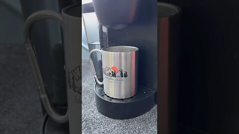 Coffee on the tailgate camping!