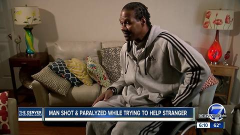 Good Samaritan shot while while helping woman, leaving him paralyzed