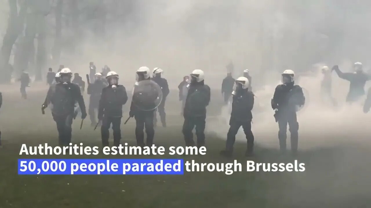 Confrontation In Protest In Belgium