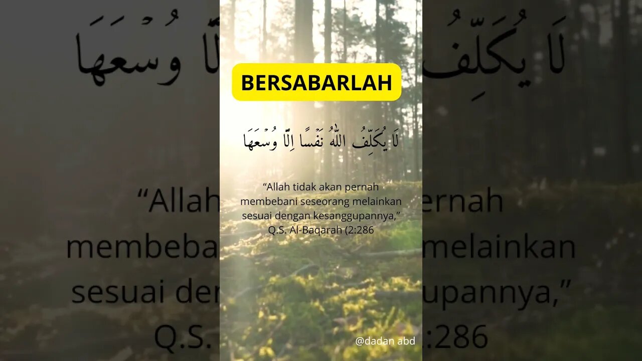 sebar kebaikan " bersabarlah "