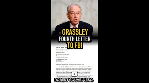 Grassley FOURTH Letter to FBI #shorts