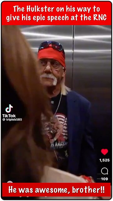 The Hulkster on his way to speak at the RNC