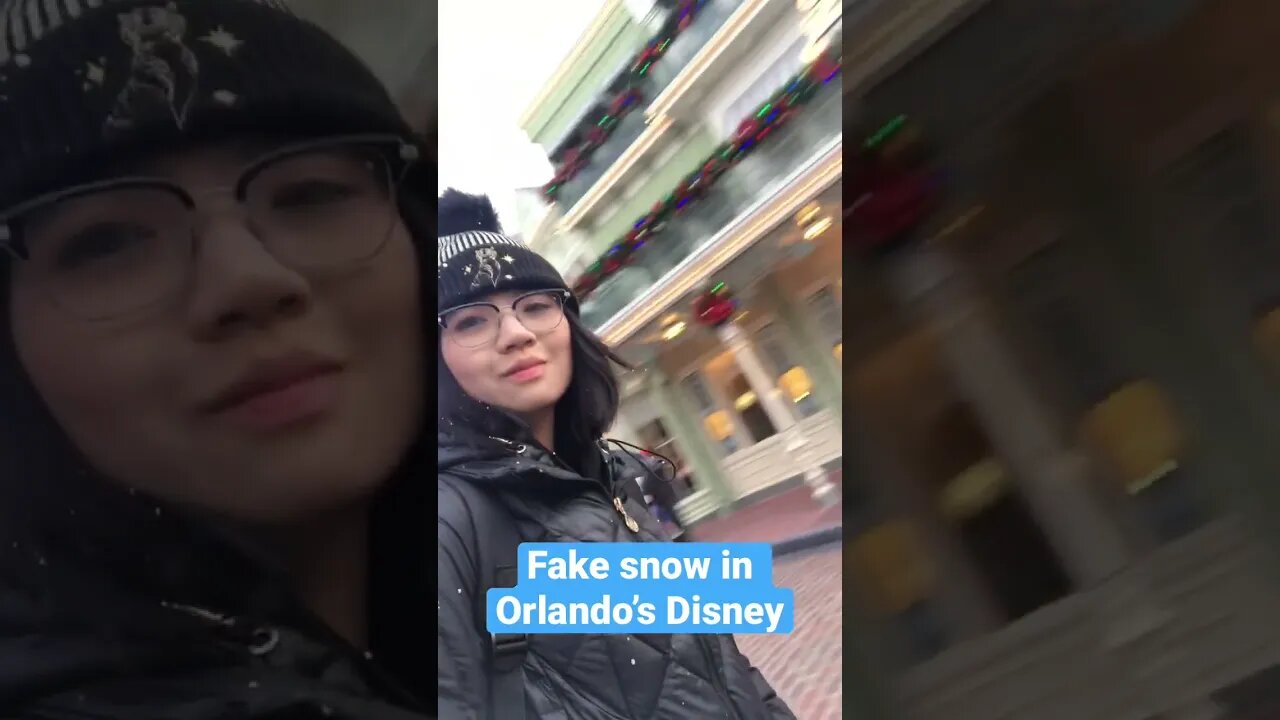 Fake snow in Orlando’s Disney #shorts