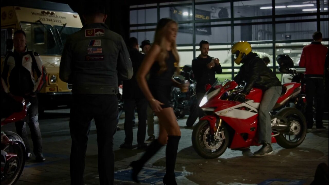Motorcycle promo at Pirelli P Zero World