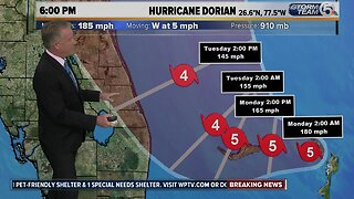 6p.m. Hurricane Dorian update