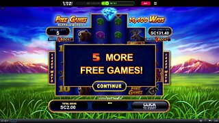 BUFFALO BLITZ 2 BONUS ON $2 BET