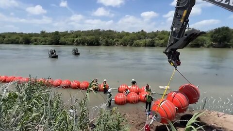 Texas Gov. Greg Abbott Installs Bouys In Rio Grande To Block Illegals From Crossing Into Country