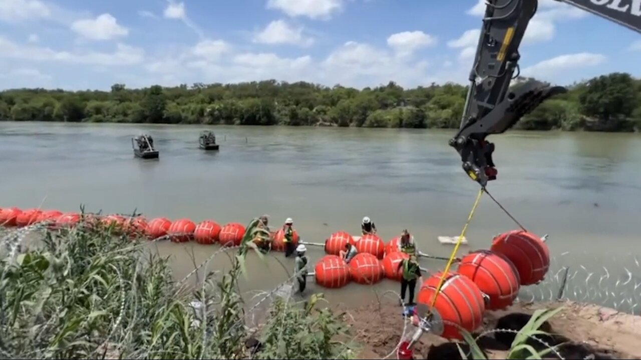 Texas Gov. Greg Abbott Installs Buoys In Rio Grande To Block Illegals From Crossing Into Country