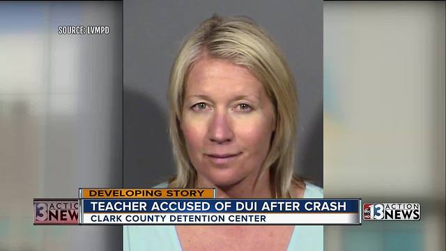 Police: Intoxicated Las Vegas teacher crashed car outside school
