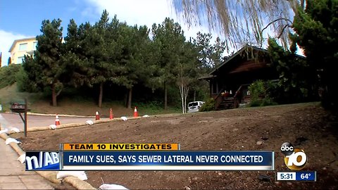 Family sues, says sewer lateral never connected