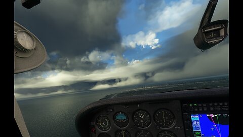 MSFS VR, C182RG across England under the clouds