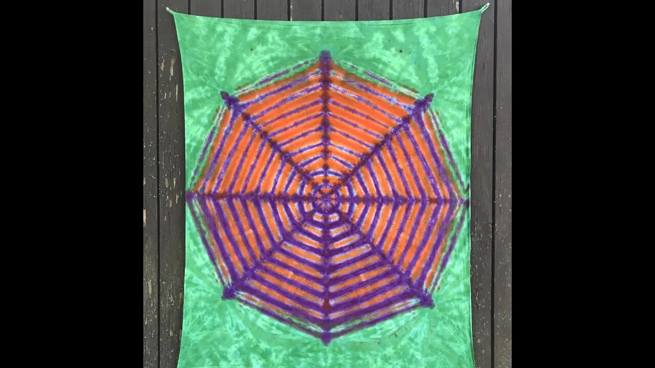 Tie Dyed SpiderWeb Tapestry with Procion Dyes