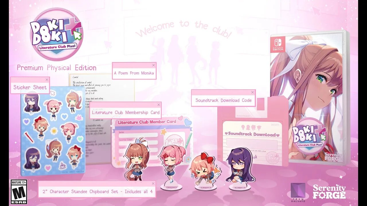 Doki Doki Literature Club+ plus Switch version unboxing