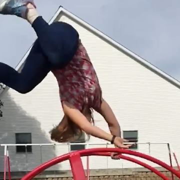 Epic Slow Motion Handstand Ends In A Fail