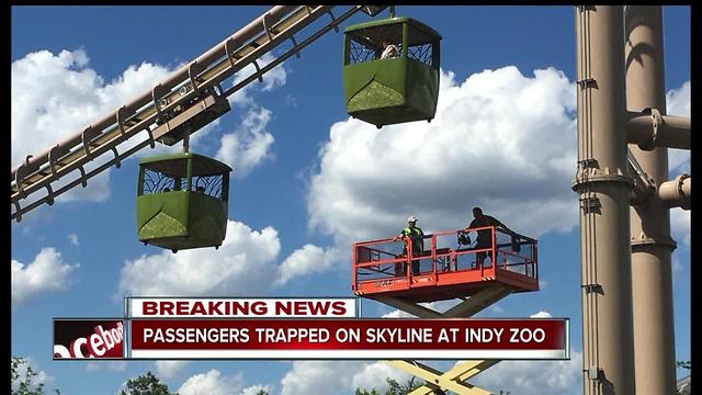 Multiple people rescued from Skyline ride at Indianapolis Zoo