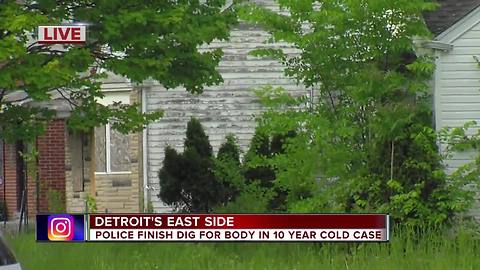 Police dig for body in homicide case on Detroit's east side