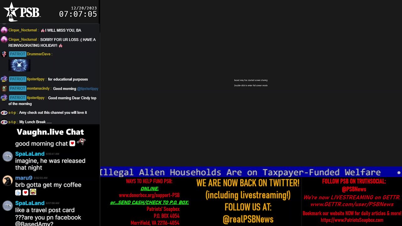 2023-12-20 07:00 EST - Patriots Soapbox AM: with MykelJaye, SkyeBreeze