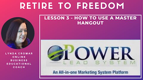 Lesson 3 - how to use a master hangout