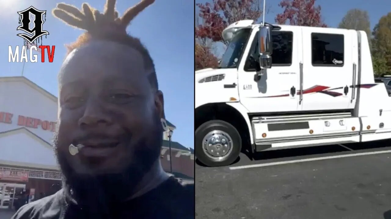 T-Pain Drives His Huge Crew Cab Rig To Home Depot! 🚛