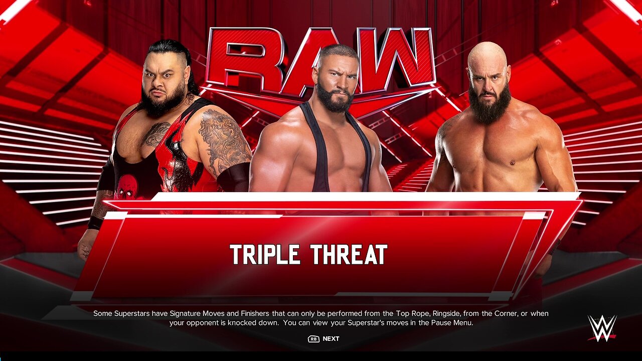 WWE 2k24 Bronson Reed vs Bron Breakker vs Braun Strowman