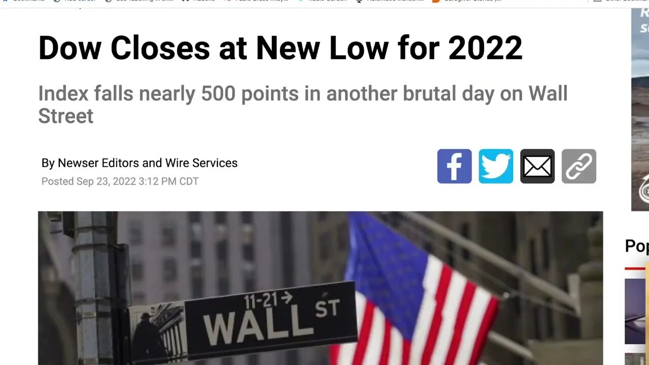 華爾街又一個殘酷的一天，道指指數下跌近500點