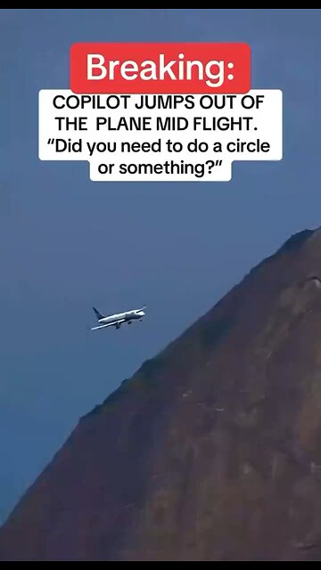 THE PILOT LITERALLY JUMPED OUT OF THE PLANE‼️