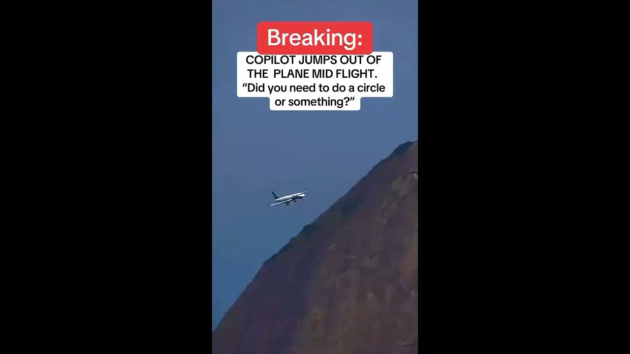 THE PILOT LITERALLY JUMPED OUT OF THE PLANE‼️