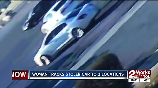 tulsa woman tracking stolen car