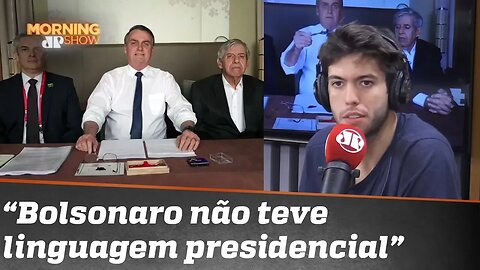 Caio critica linguagem de Bolsonaro: "O cargo exige etiqueta"