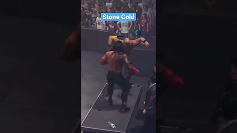 Stone Cold Stunner Roman Reigns Steve Austin WWE Raw Wrestling #wwe2k23 #gaming #shorts