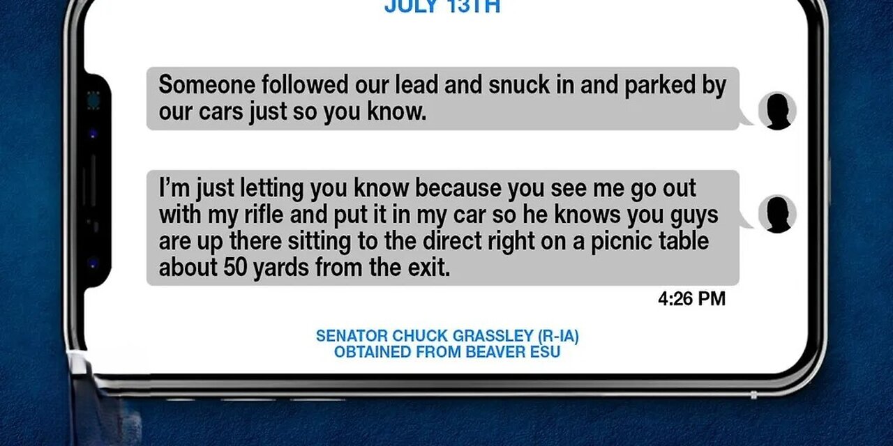 Text messages revealing what occurred just before the Trump assassination attempt