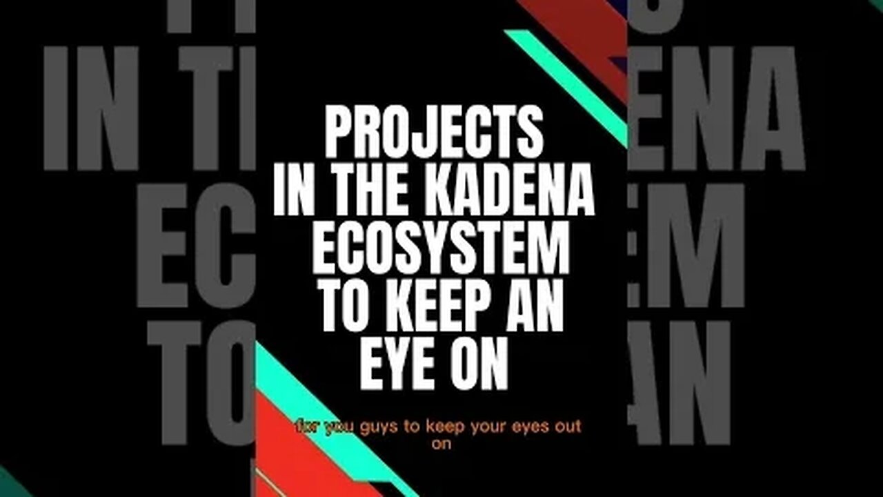 Keep An Eye On These Kadana #Cryptos #Shorts