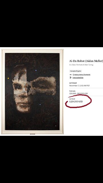 😲 An artwork created by the humanoid robot Ai-da,