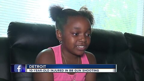 10-year-old Detroit girl shot with a BB gun while playing at the park