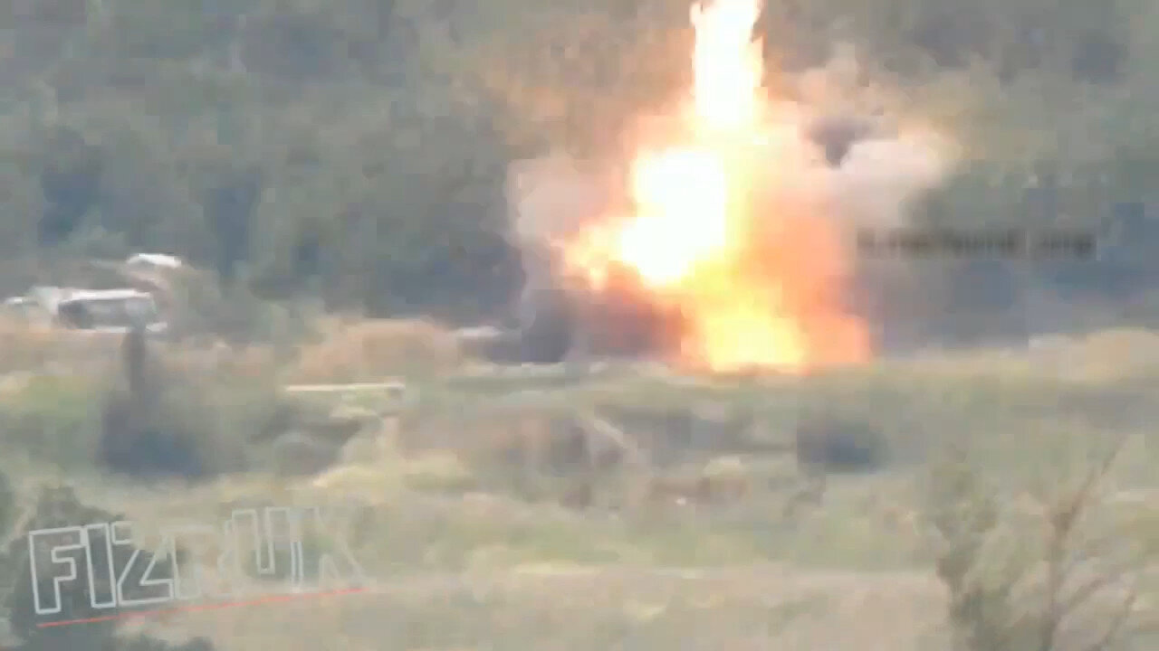 Russian troops fire 3 anti-tank guided missiles at a Ukrainian BTR