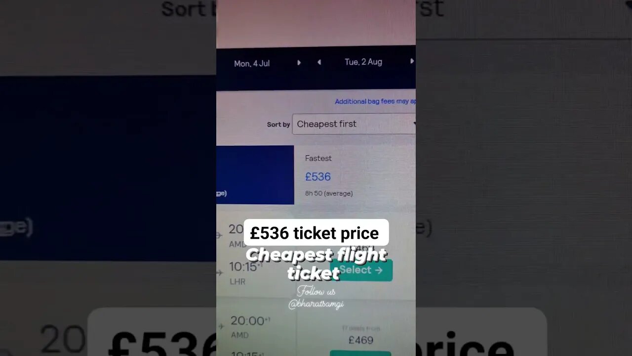 Cheapest flight ticket