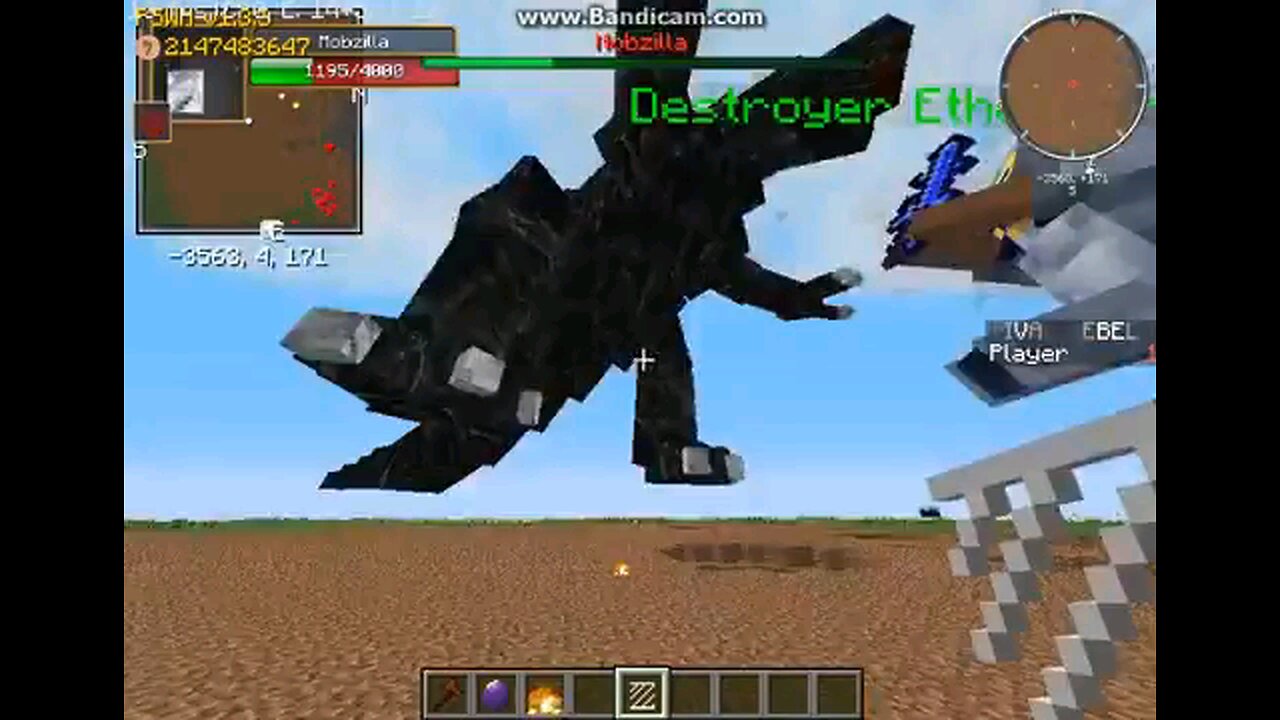 Minecraft mob battle the king vs mobzilla