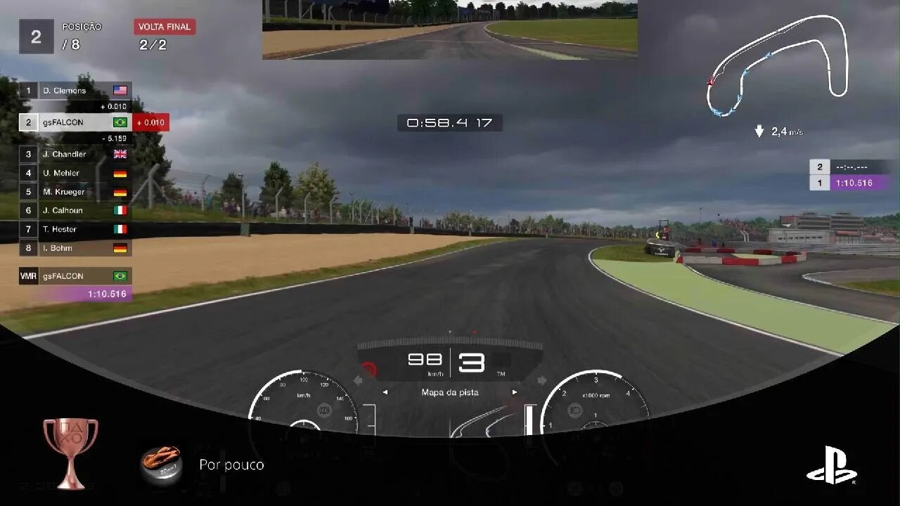 Por pouco - Venceu uma corrida com uma liderança de 0,5 segundos ou menos - Gran Turismo 7