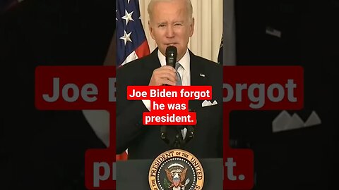 Joe Biden forgets he is president, refers to the president in the 3rd person. #joebiden #trump 🇺🇸