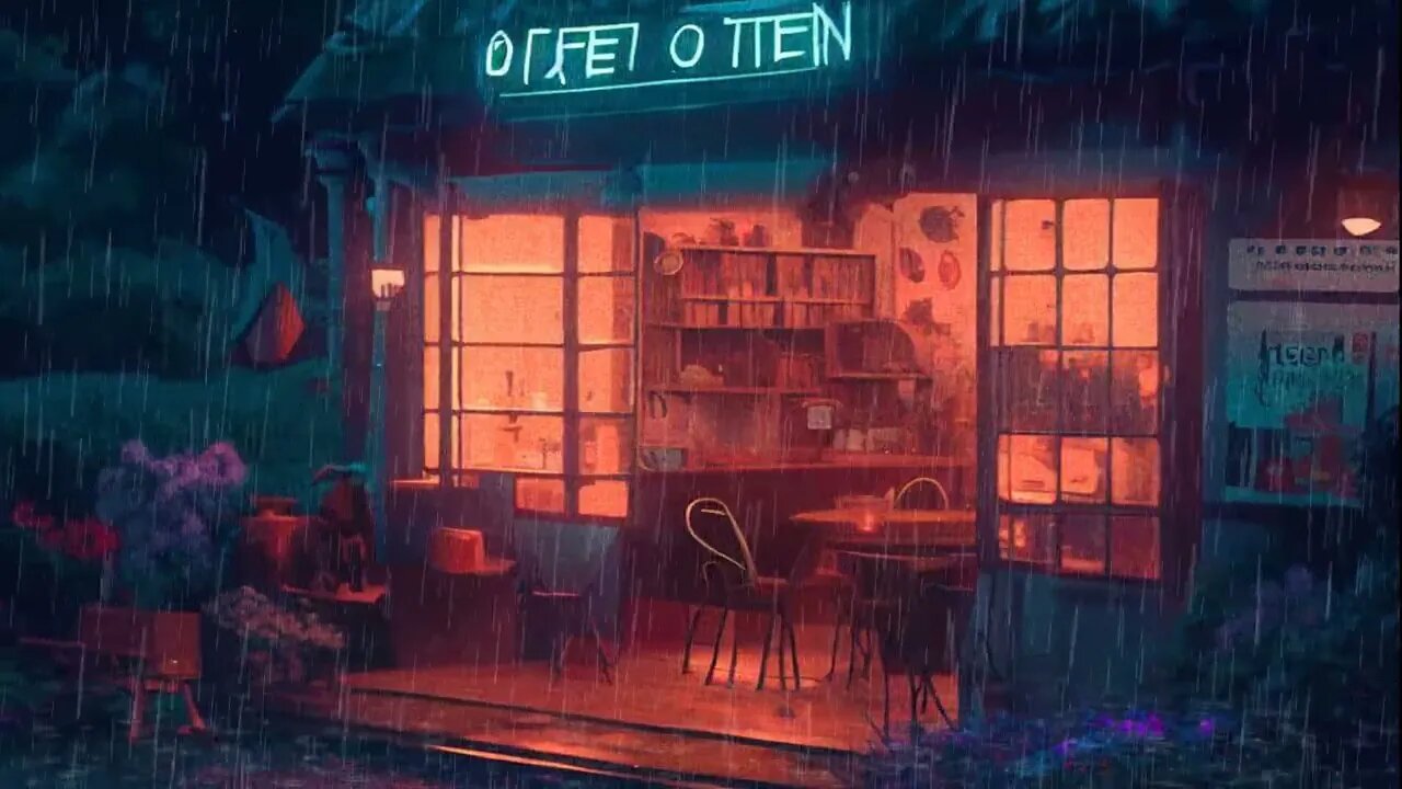 Cozy Coffee Shop Vibes Rain Ambiance and Lo-Fi Music | Chill Atmosphere for Work, Study, and Chill