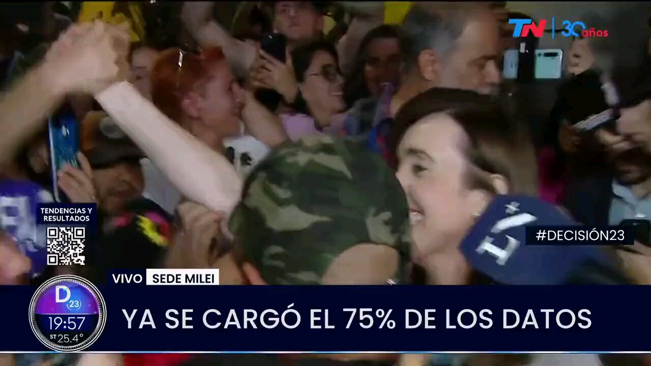 Argentina povo comemorando a vitória do MILEI.