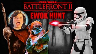 THEY SURROUNDED US! | Star Wars Battlefront 2 Ewok Hunt Funny Moments