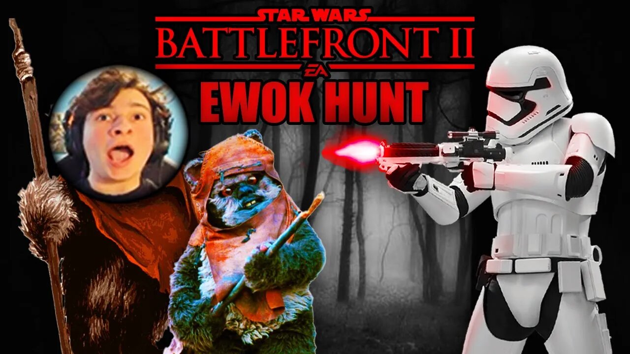 THEY SURROUNDED US! | Star Wars Battlefront 2 Ewok Hunt Funny Moments